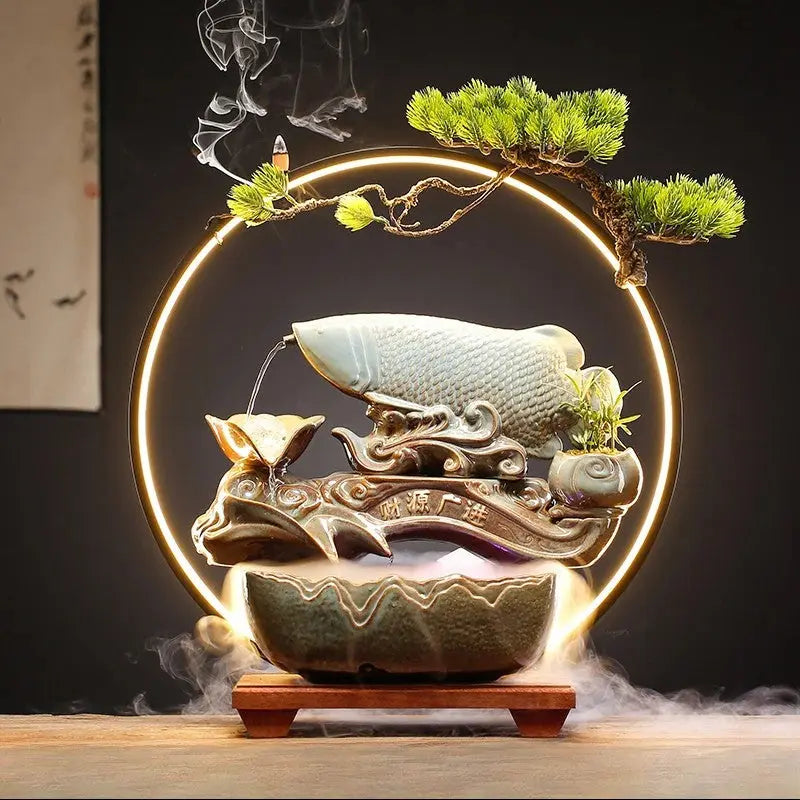  objet décoratif intérieur avec encens et vapeur
