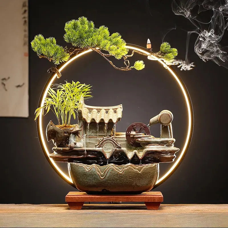  objet d’intérieur céramique avec éclairage apaisant