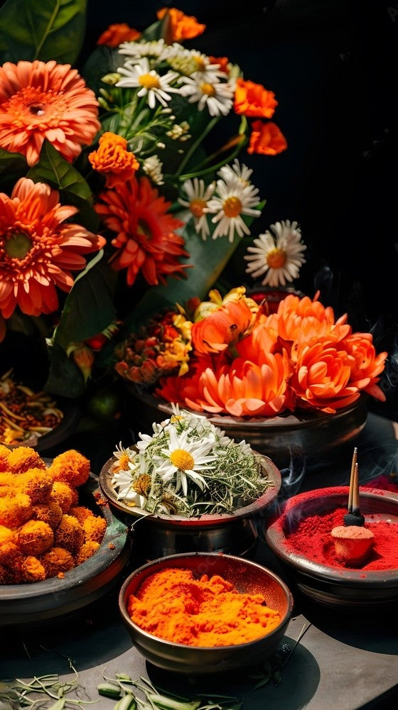 Brûleur avec de la poudre d'encens  prête à l’usage