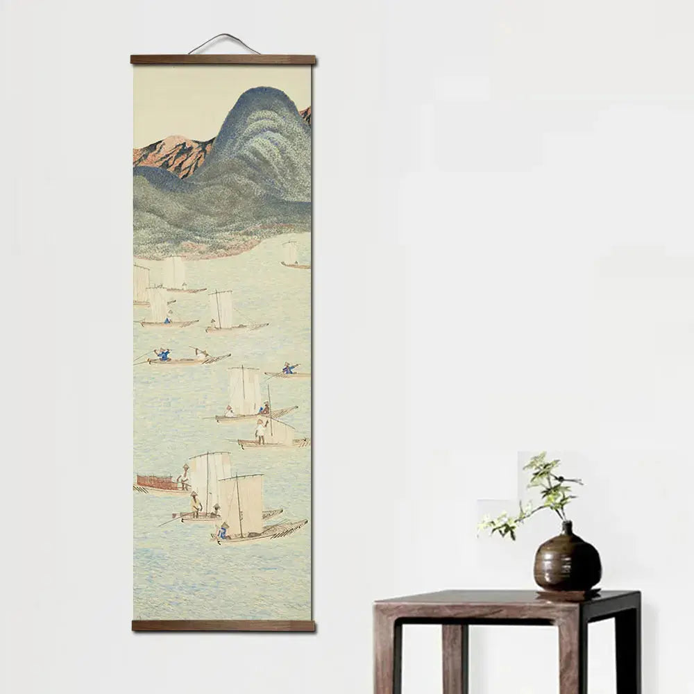 Estampe japonaise revisitée en décoration Ancienne