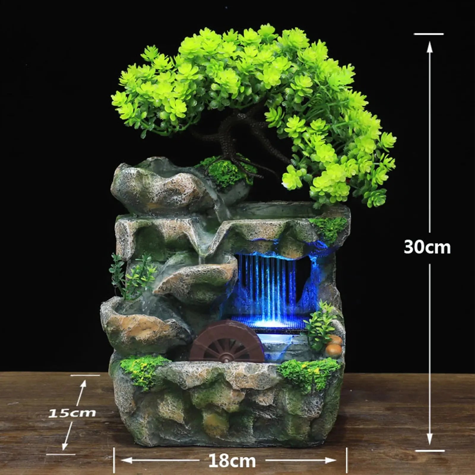 Fontaine cascade pluie LED décorative intérieure