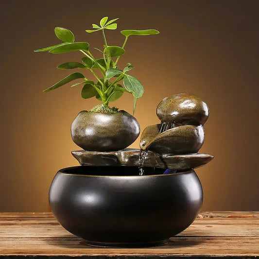 Fontaine zen d’intérieur en céramique moderne