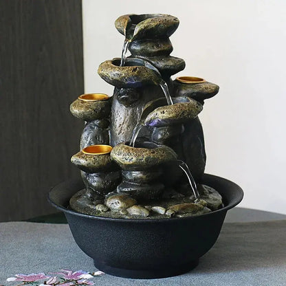 Fontaine décorative zen maison style Feng Shui