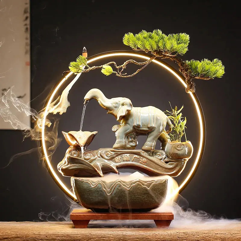  fontaine LED cercle zen Feng Shui