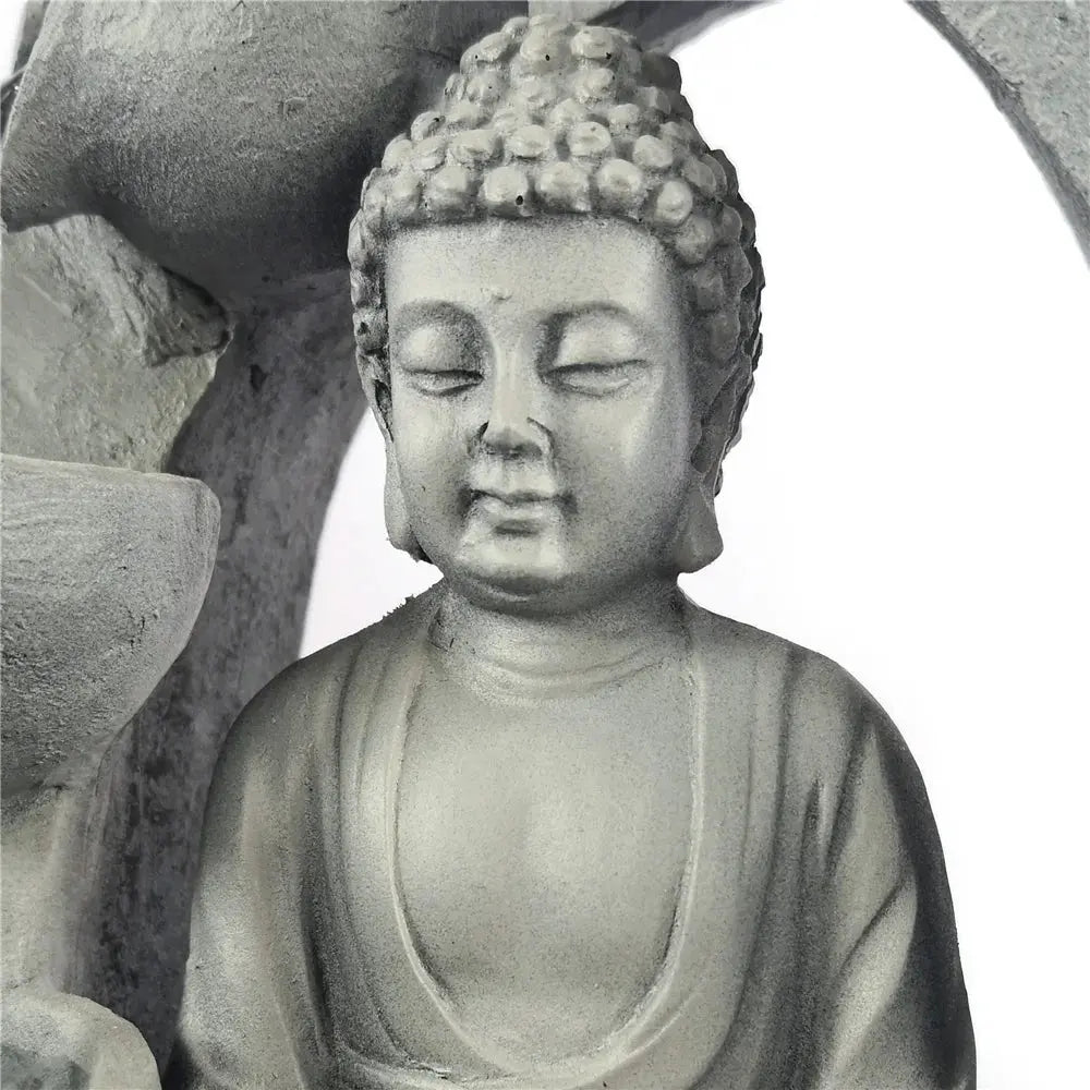 Fontaine décorative zen Bouddha en résine
