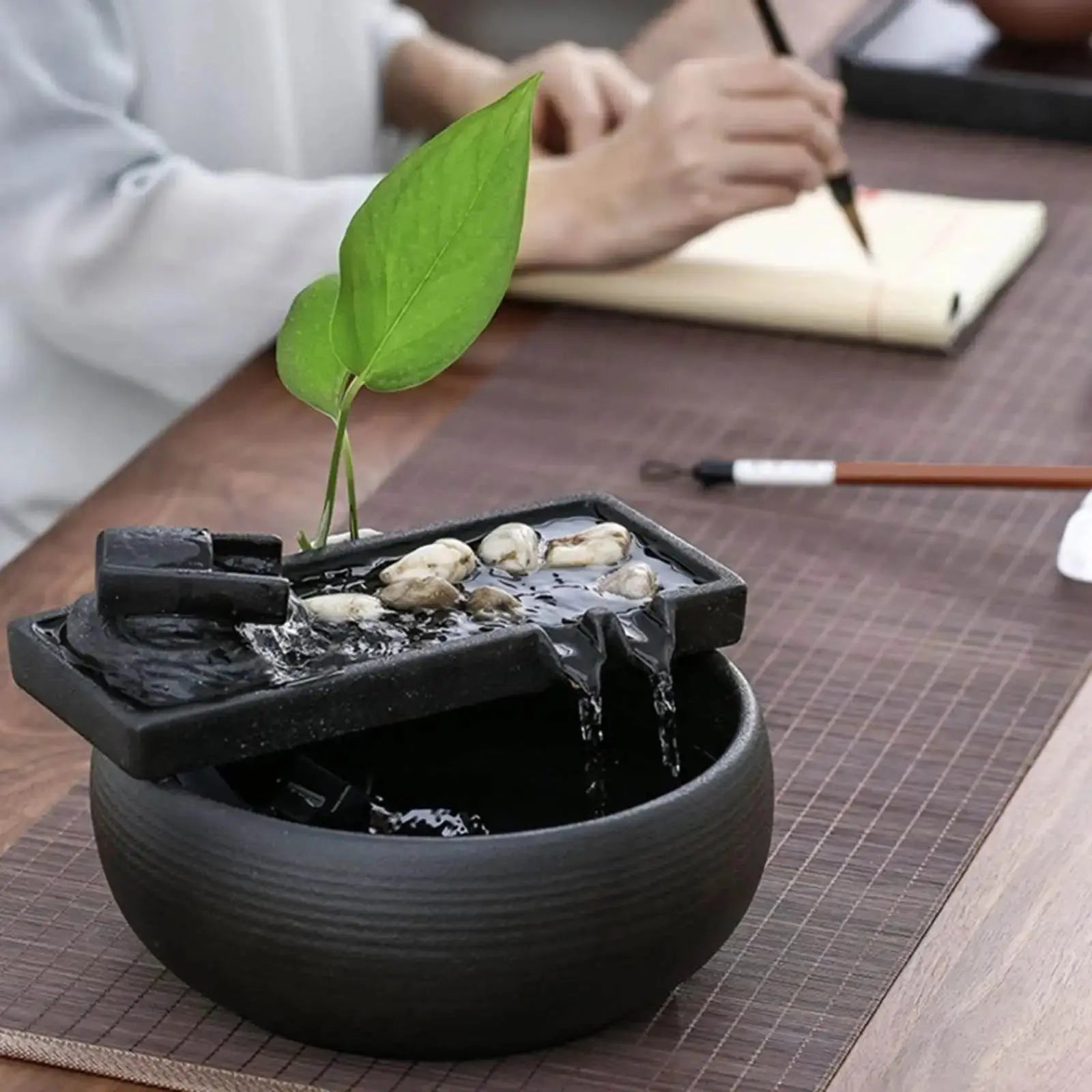 Fontaine zen d’intérieur USB en céramique