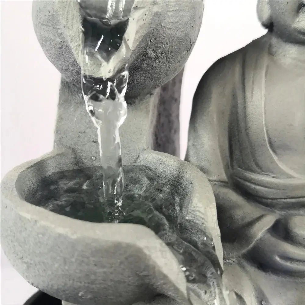 Fontaine zen intérieure en résine Bouddha