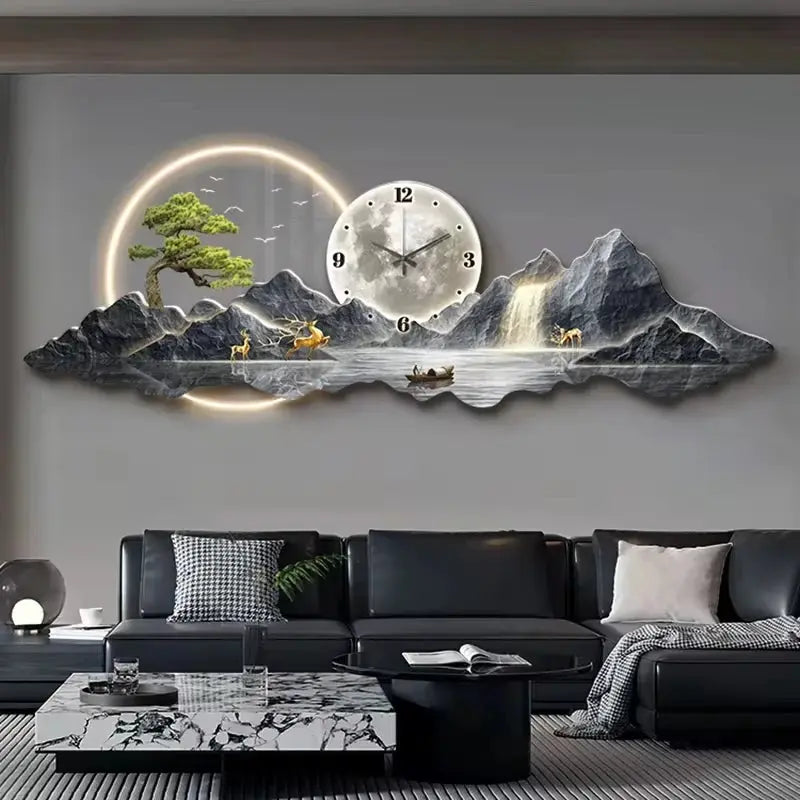 Horloge murale LED japonaise minimaliste décorative