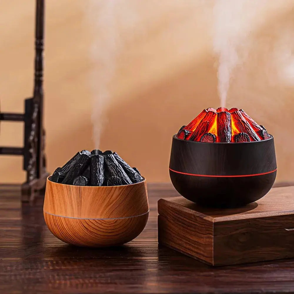 Humidificateur braise zen USB Type-C 300ml, effet feu méditation silencieux moins 36dB