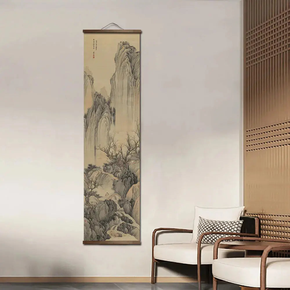 Kakemono asiatique paysage naturel sur toile