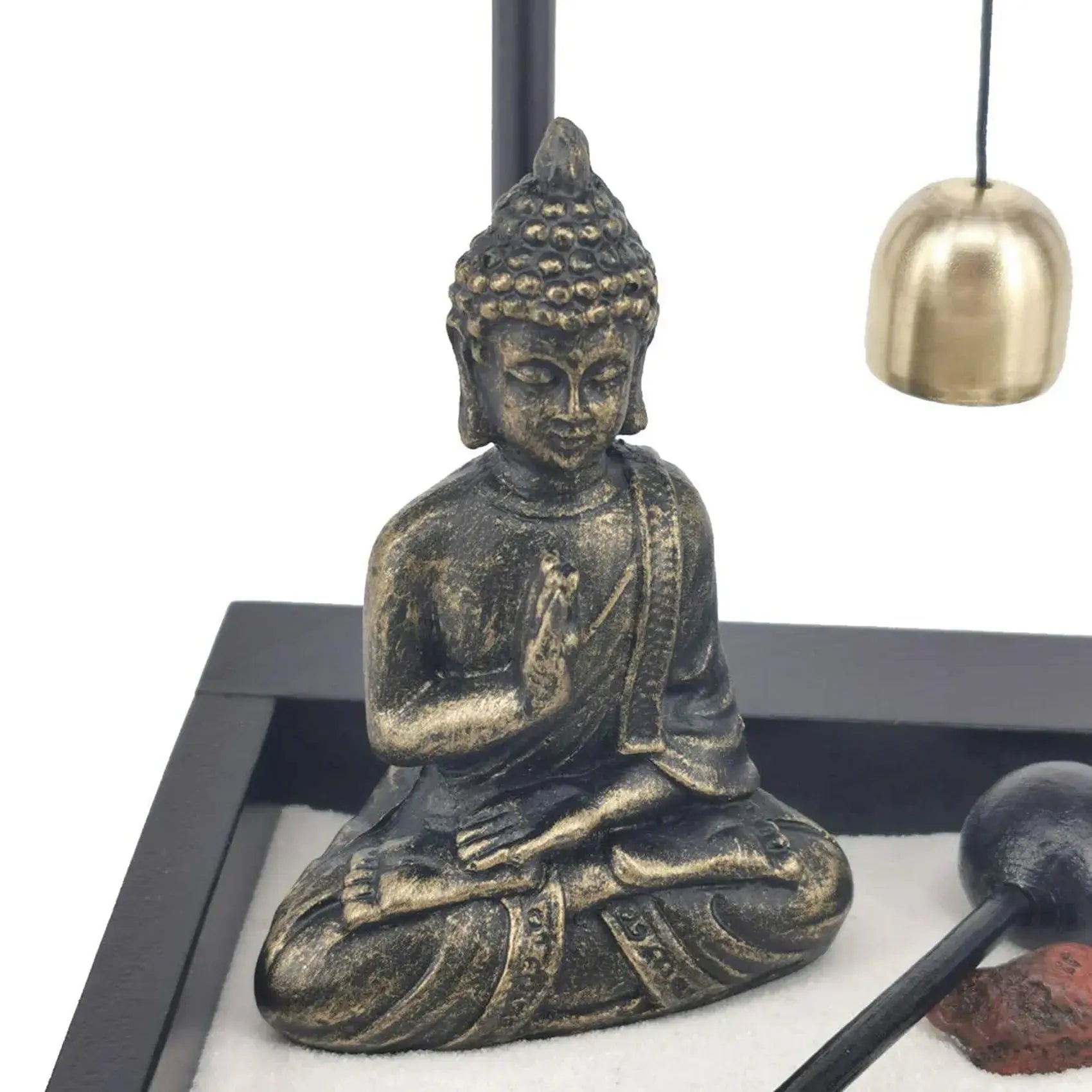 Kit jardin zen bouddha avec sable et pierres naturelles