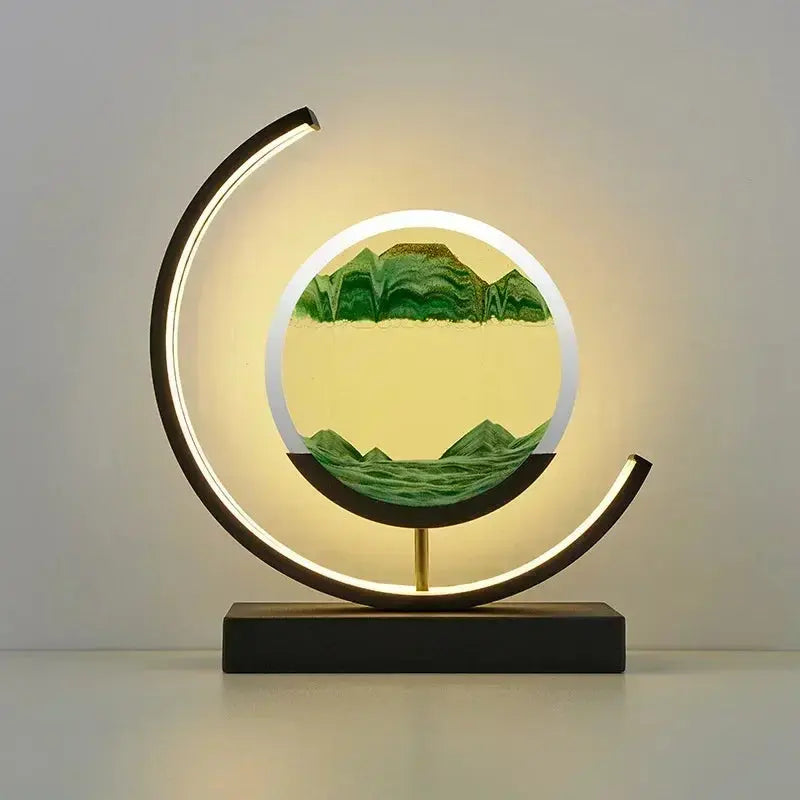 Lampe LED Feng Shui sable mouvant pour équilibre énergétique