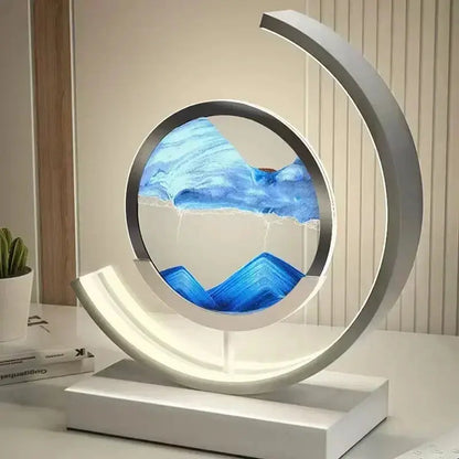 Lampe LED Feng Shui sable mouvant décoration zen