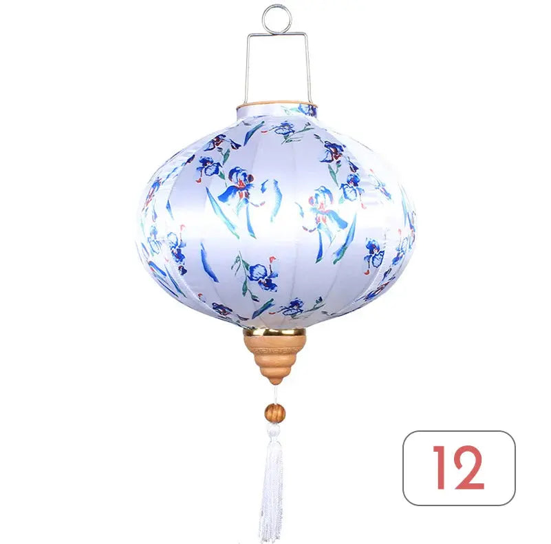 Lanterne japonaise en soie pour décoration intérieure zen