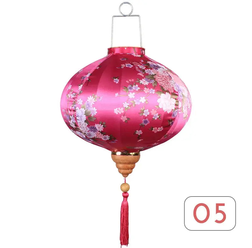 Lanterne japonaise en soie pour décoration murale de salon
