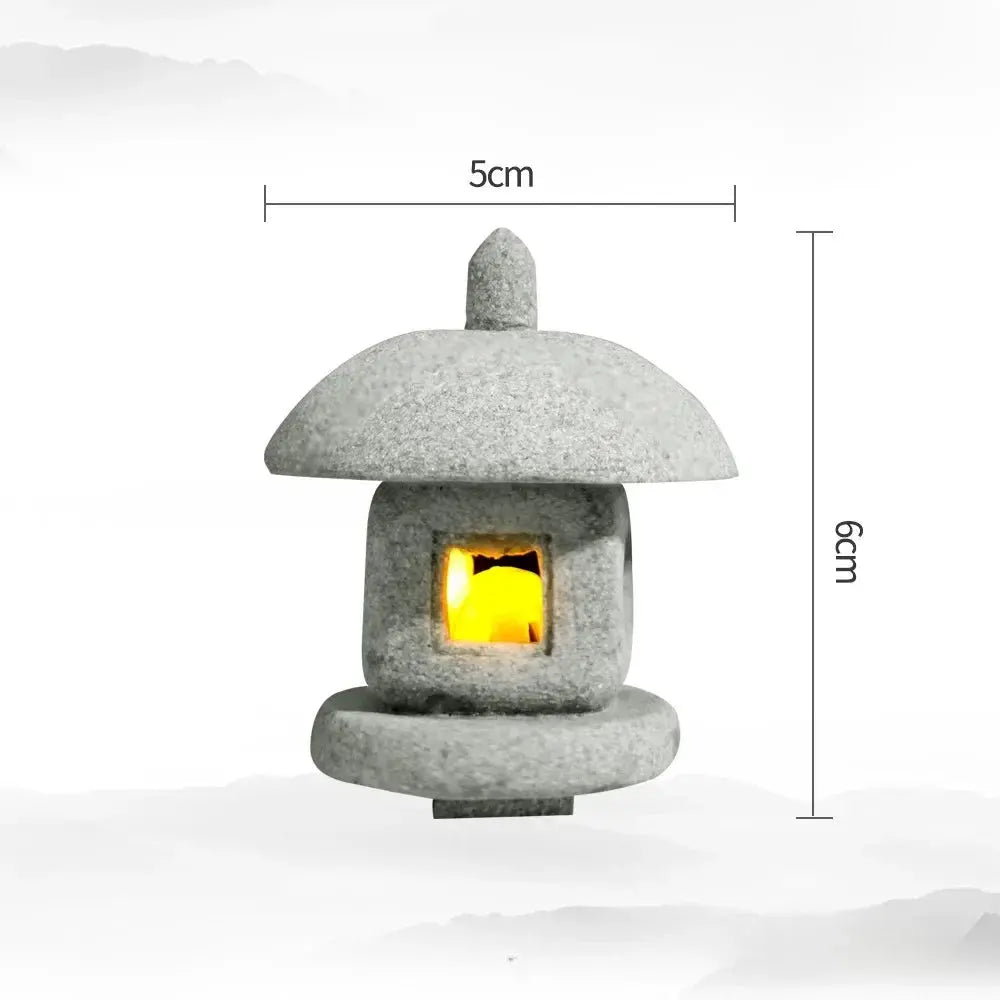 Lanterne pagode pierre japonaise feng shui, objet décoratif minimaliste asiatique
