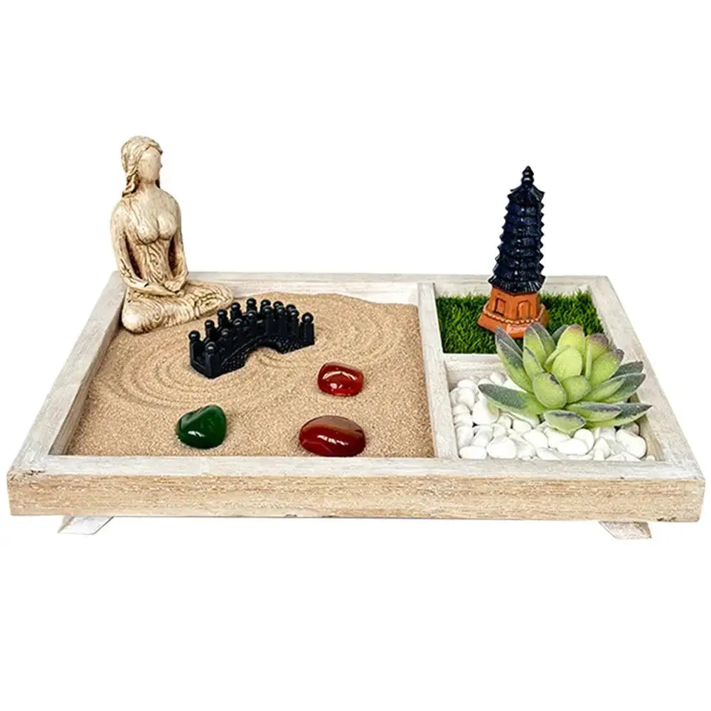 Mini jardin zen décoratif japonais pour intérieur