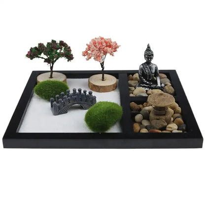 Mini jardin zen japonais de bureau décoration feng shui