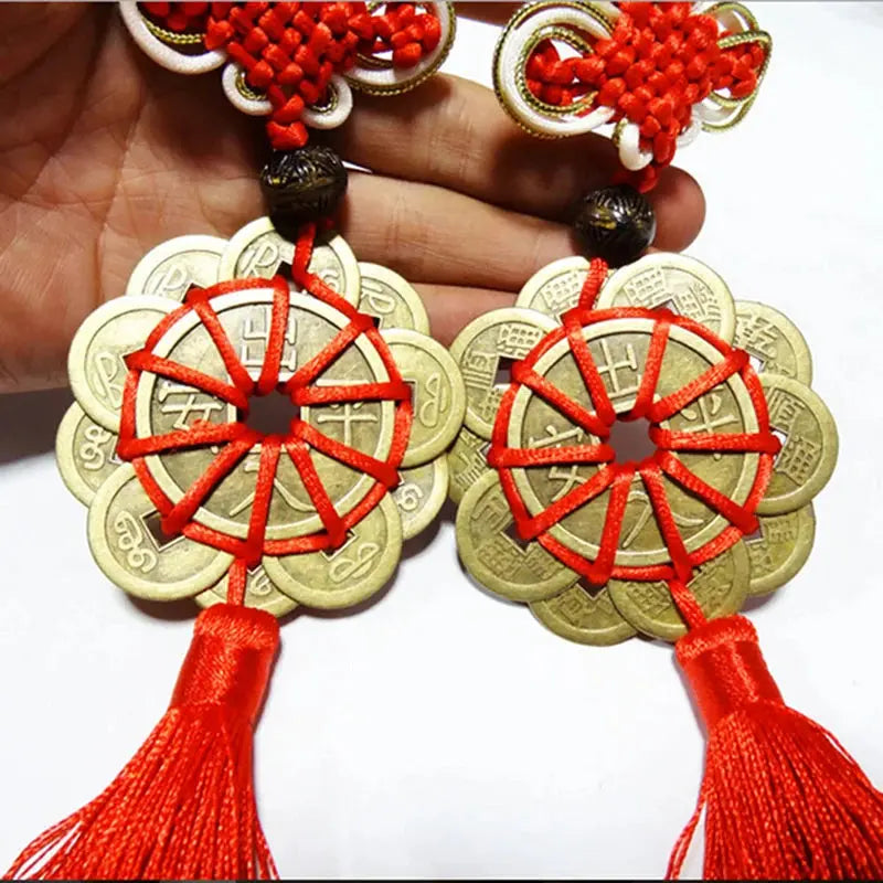 Nœud mystique Feng Shui rouge symbole porte-bonheur