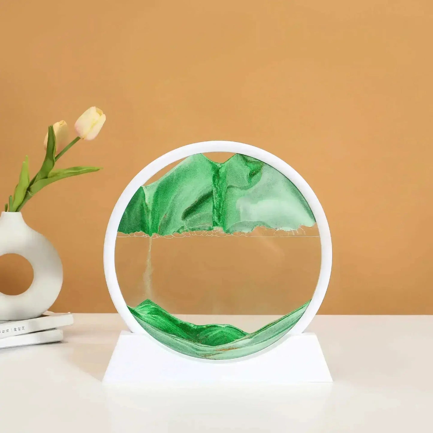 Objet zen Feng Shui sable mouvant rond décoratif