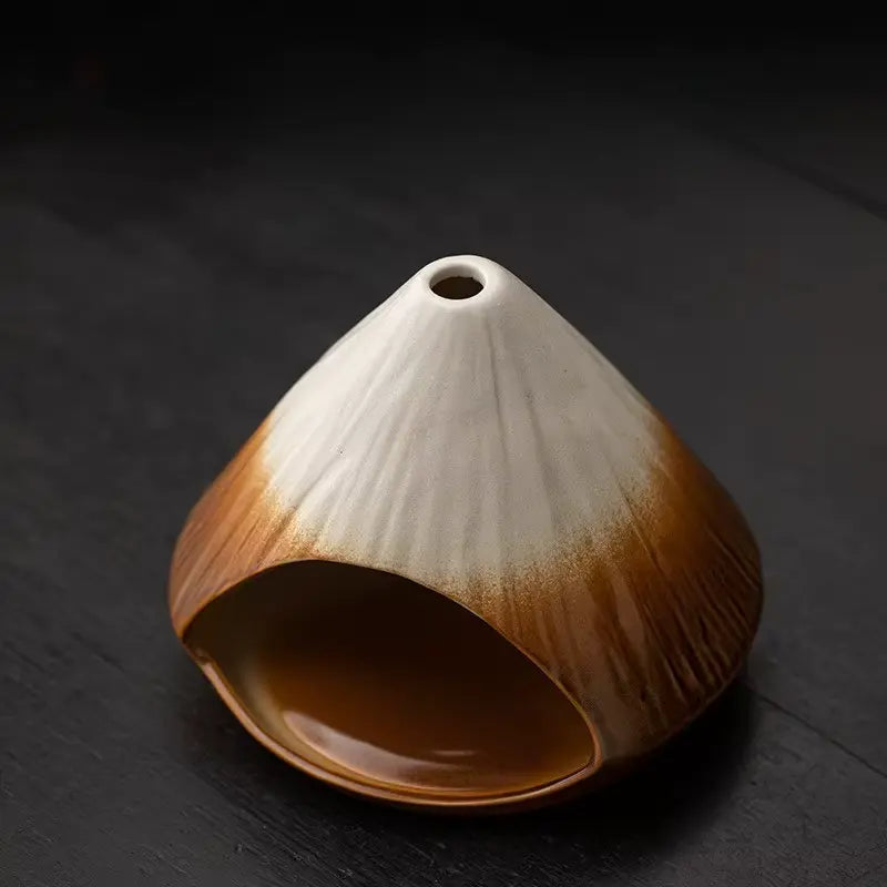 petit foyer en céramique pour ambiance zen et méditation