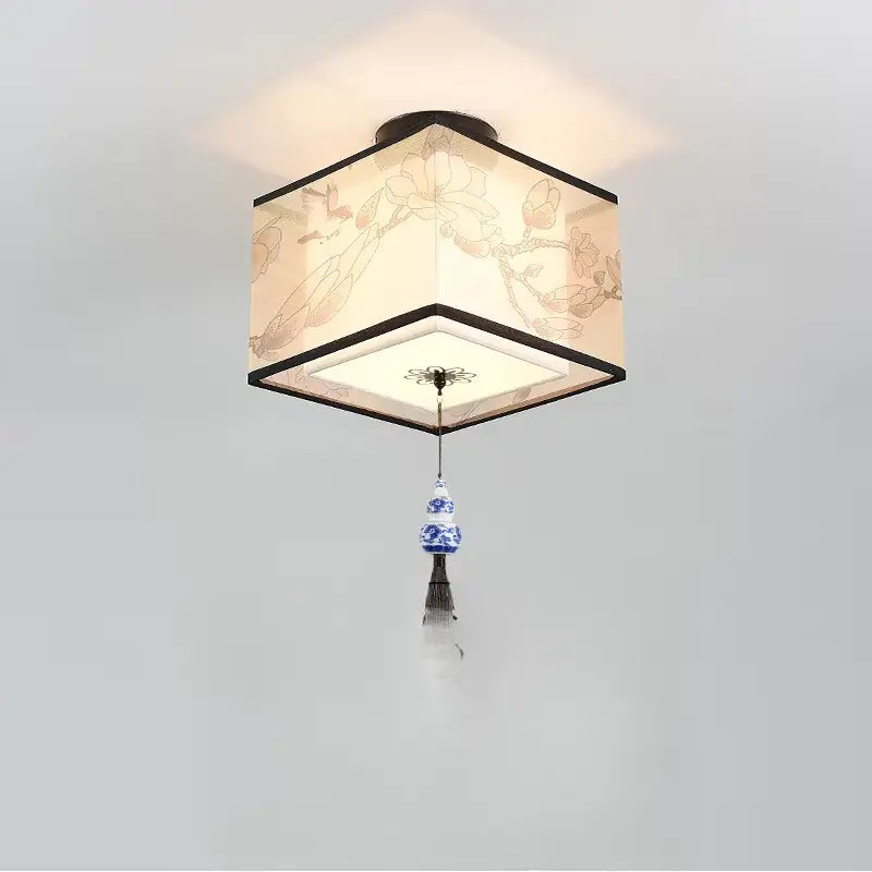 Plafonnier LED lotus asiatique pour salon zen moderne