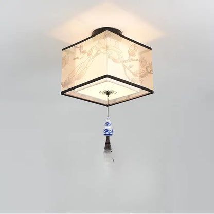 Plafonnier LED lotus asiatique pour salon zen moderne