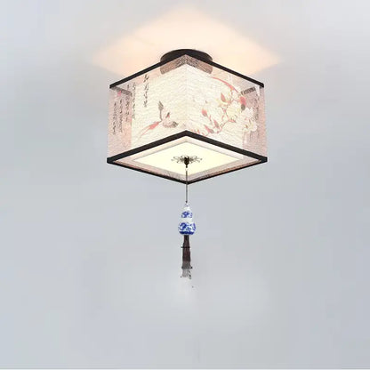 Plafonnier lotus asiatique pour décoration intérieure