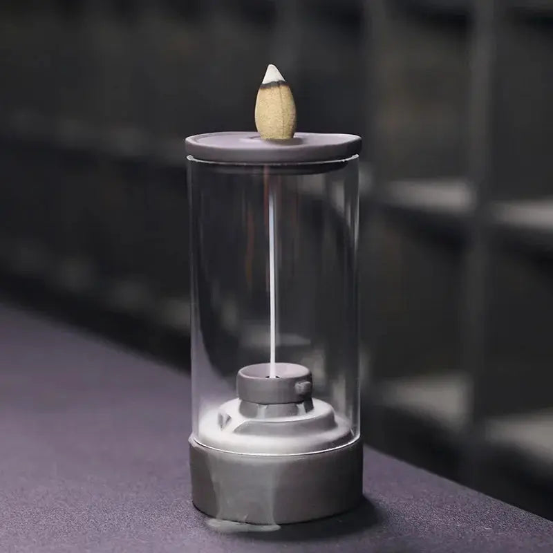 Porte-encens en Argile Pourpre effet cascade