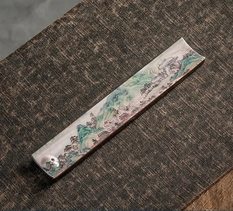 Porte-encens décoratif en céramique pour table zen