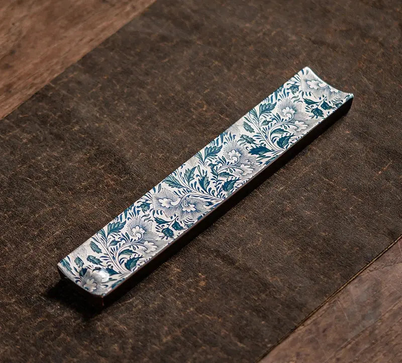 Porte-encens en fine céramique artisanale décorée