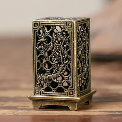 Porte-encens vertical en cuivre, parfait pour l’aromathérapie et la méditation