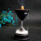 Porte-Encens Sablier Zen en Céramique Noire – Cascade Reflux