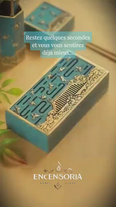 Coffret 11 Outils Encens Cuivre Bleu Brûlé Premium