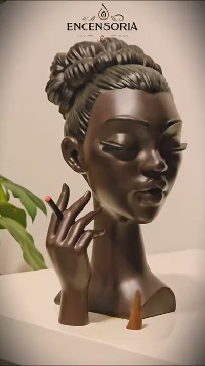 Porte-Encens Cascade - Visage Féminin