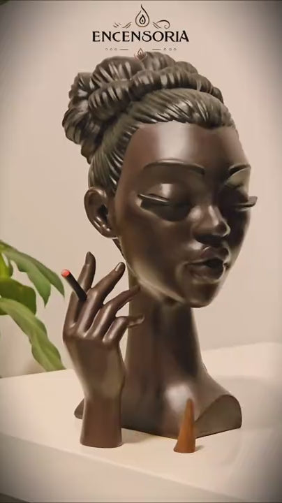 Porte-Encens Cascade - Visage Féminin