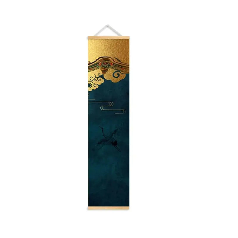 Rouleau mural japonais zen avec motifs traditionnels