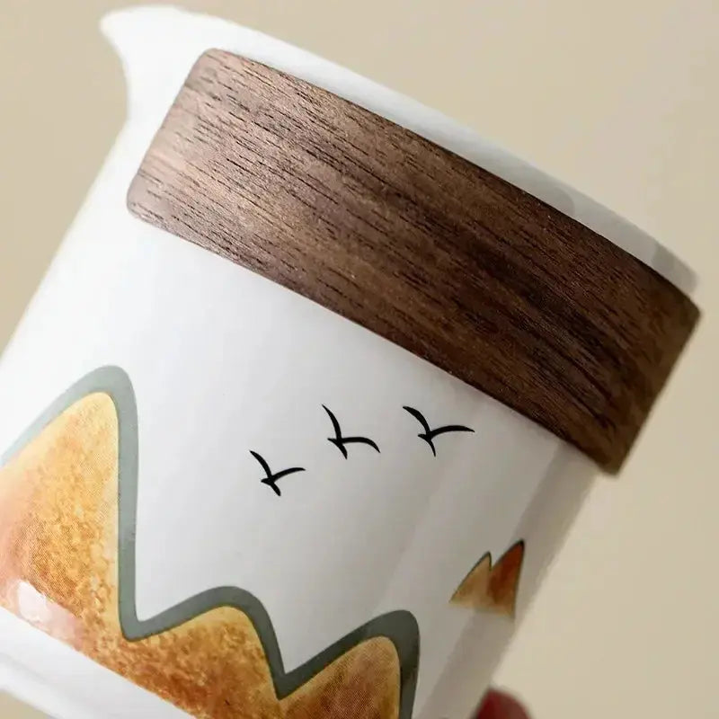 Service thé complet céramique cadeau moderne, 6 pièces style art contemporain épuré zen