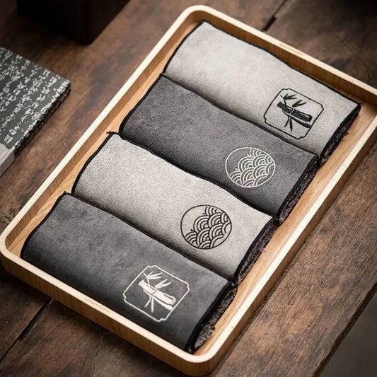 Serviette cérémonie du thé coton lin zen