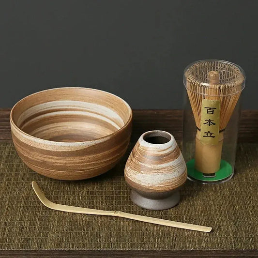 Set matcha japonais bol et fouet bambou