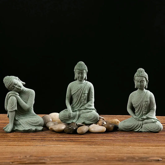 Statue Bouddha Feng Shui décorative en pierre