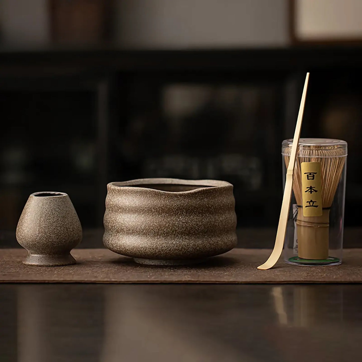 Support en céramique pour fouet matcha japonais