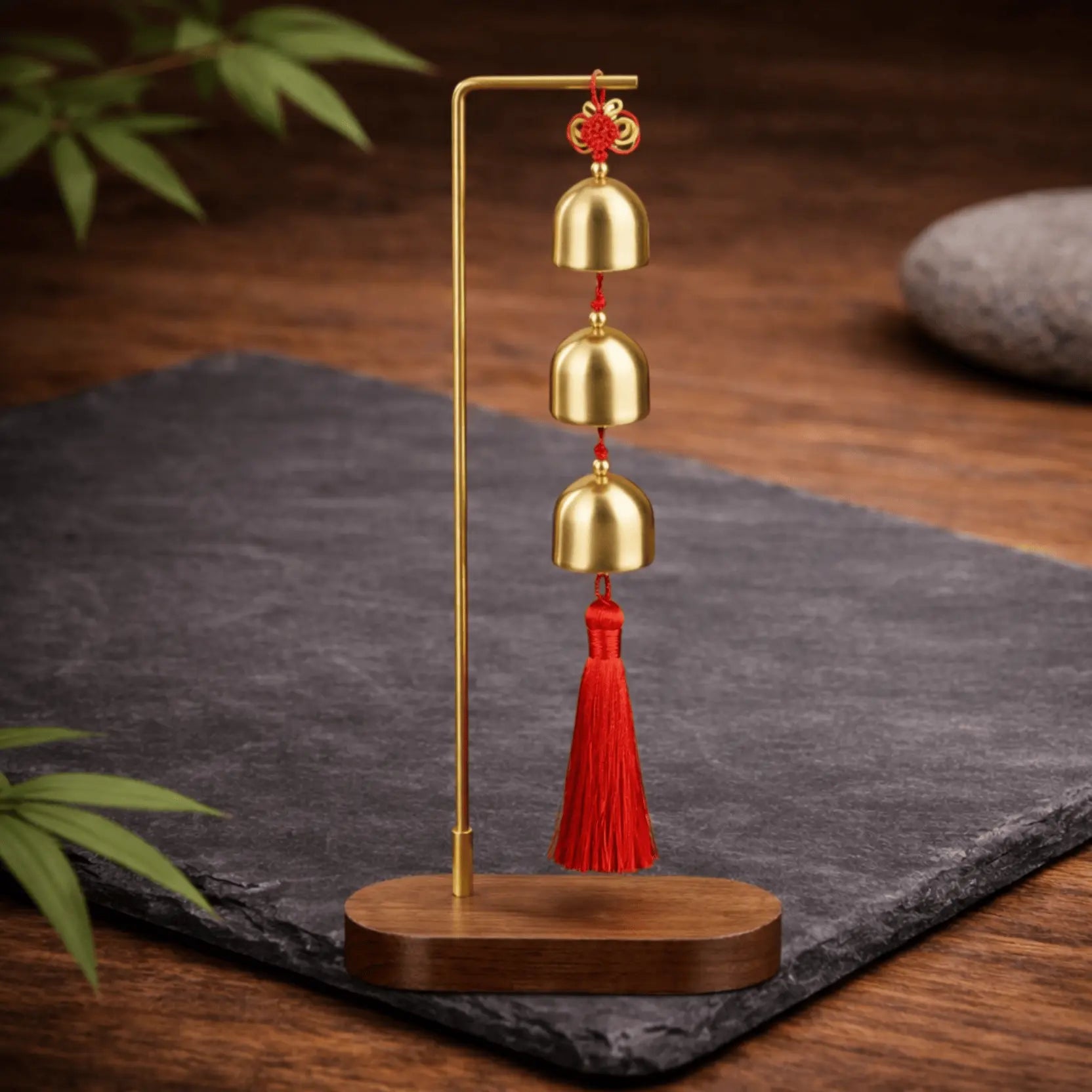 Suspension carillon zen cuivre décoratif, son cristallin apaisant intérieur et extérieur abrité