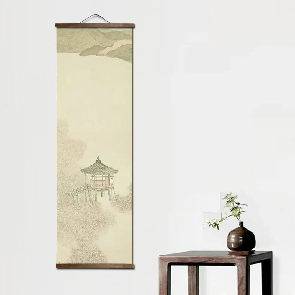 Tableau japonais décoratif montagne et rivière