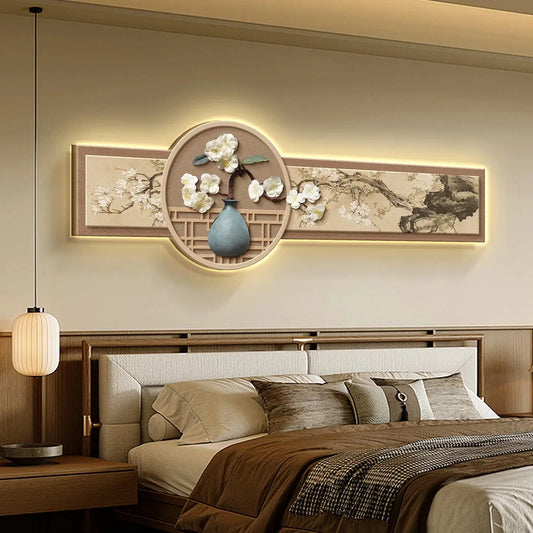 Tableau mural japonais LED décoration zen