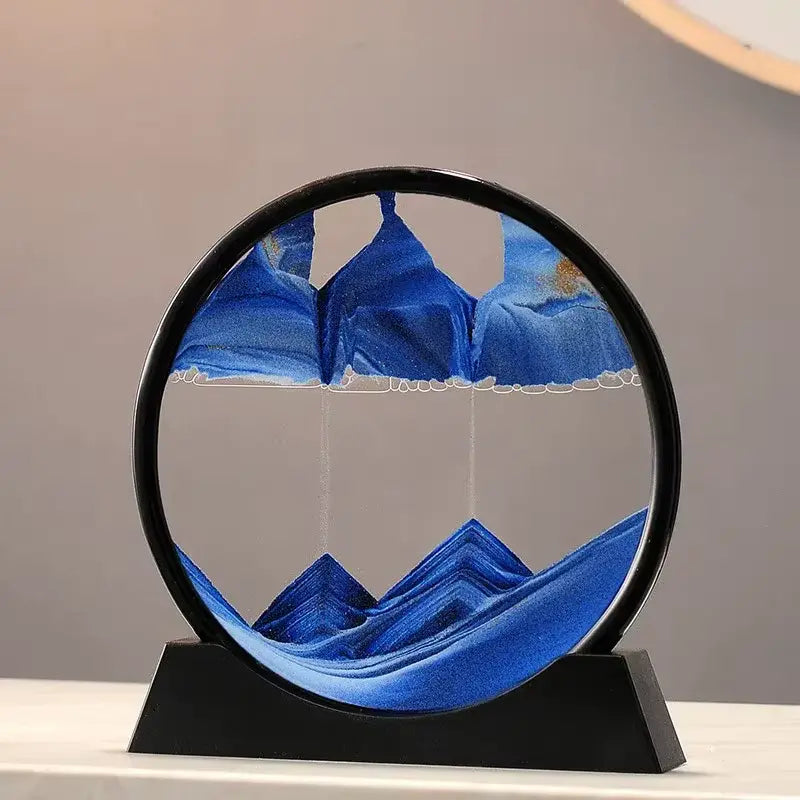 Tableau rond sable mouvant Feng Shui décoration zen