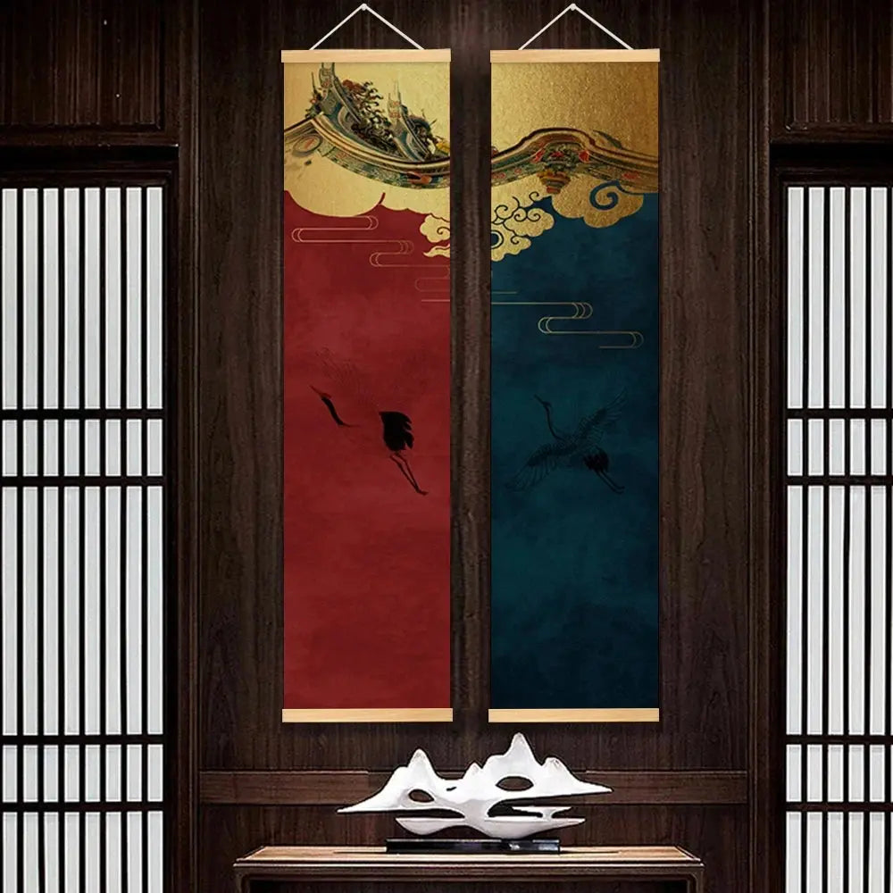 Tenture murale japonaise zen décoration intérieure
