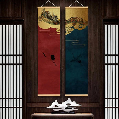 Tenture murale japonaise zen décoration intérieure