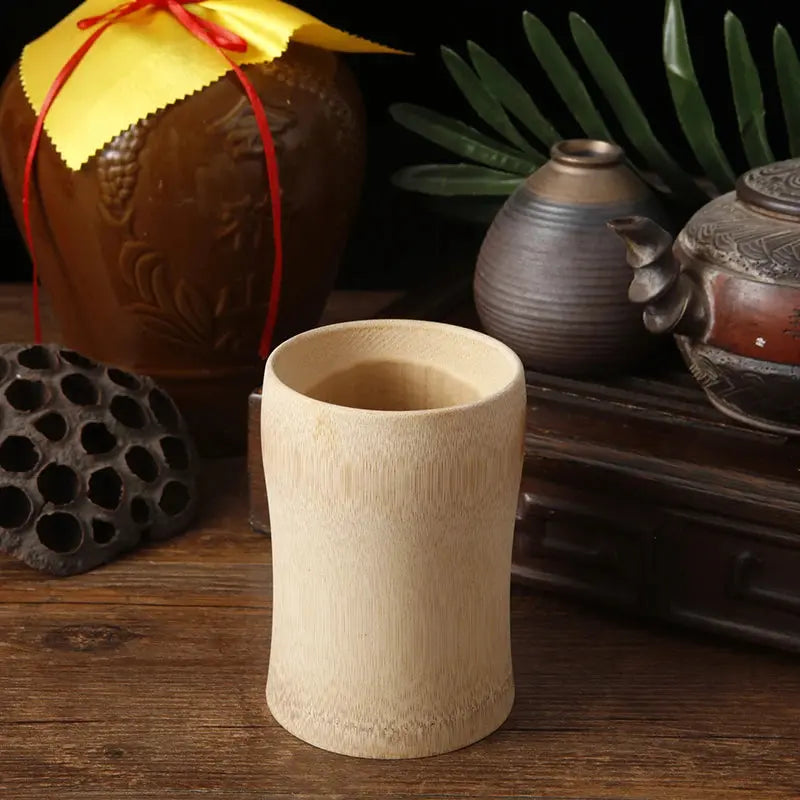 Vaisselle bambou naturel cérémonie du thé, coupe artisanale sans BPA écologique